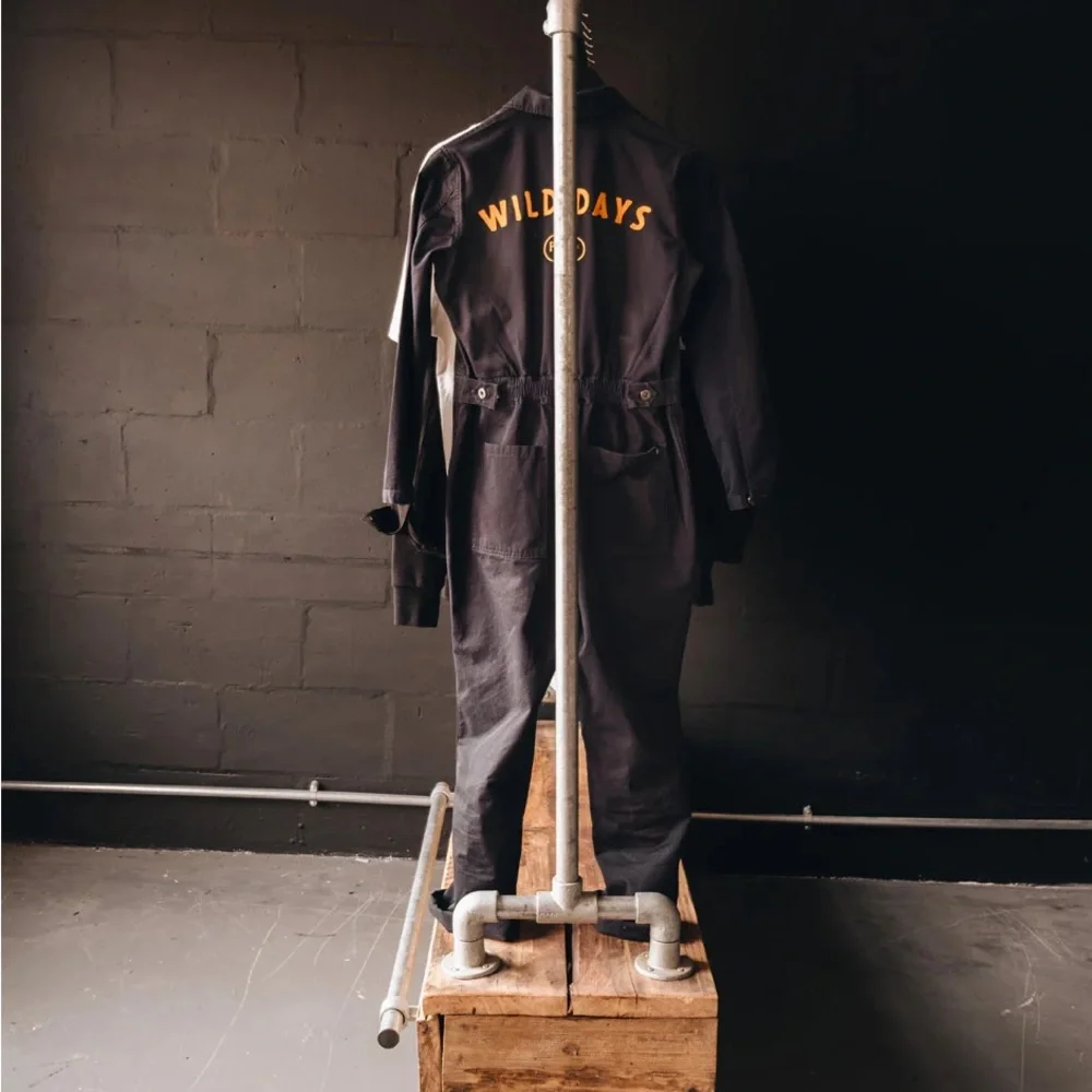 P&CO Wild Days Long Sleeve Navy Mechanic Jumpsuit - Picture 4 of 4